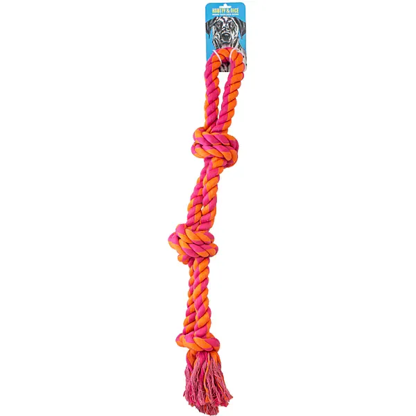 Knotty Split Rope Orange &amp; Pink 17.75"