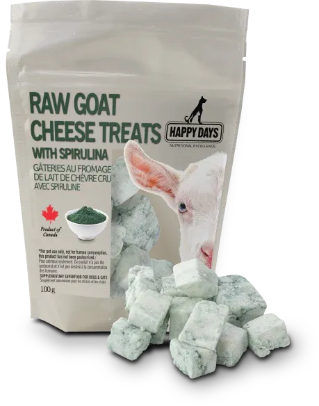 Frozen Raw Goat Cheese Treat Spirulina 100gm
