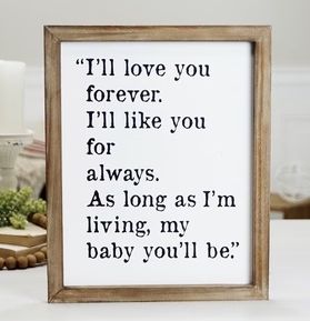 Wood Sign Love You Forever
