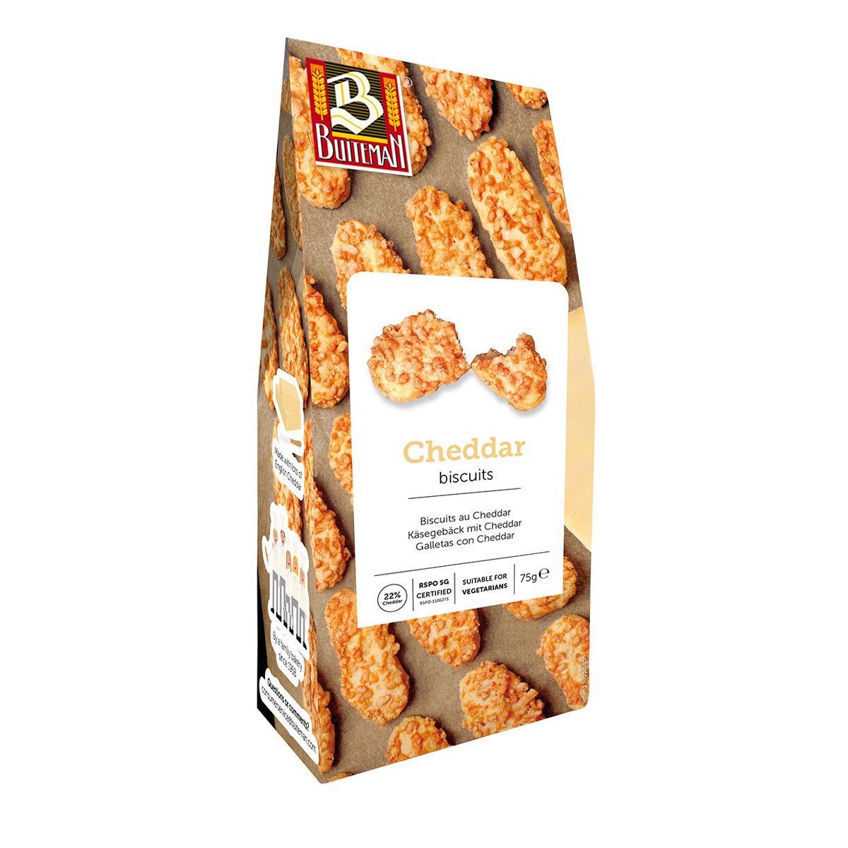 Buiteman - Cheddar Cheese Biscuits 75g - box