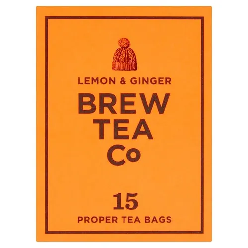 Brew Tea Co. - 15 Proper Tea Bags Lemon &amp; Ginger - box