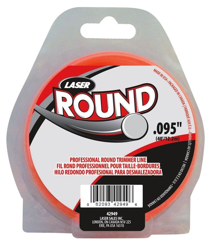 LASER TRIMMER LINE ROUND 0.095-IN X 40-FT