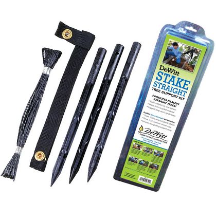 Tree Stake Kit 15&quot; (Plastic Stakes, Strap, Rope)