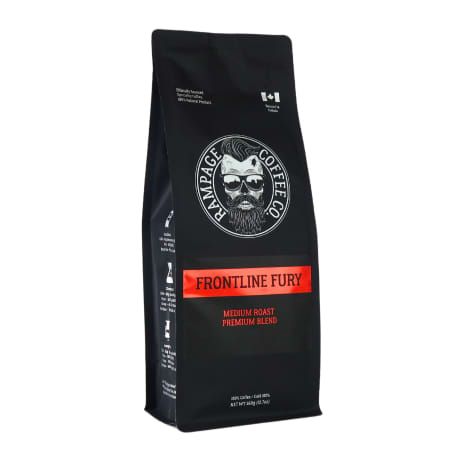 Rampage Coffee Ground - Frontline Fury - Med Roast Prem Blend - 340 g
