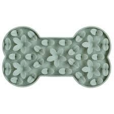 Dexypaws Dog Enrichment Snuffle Mat Bone Sage Green