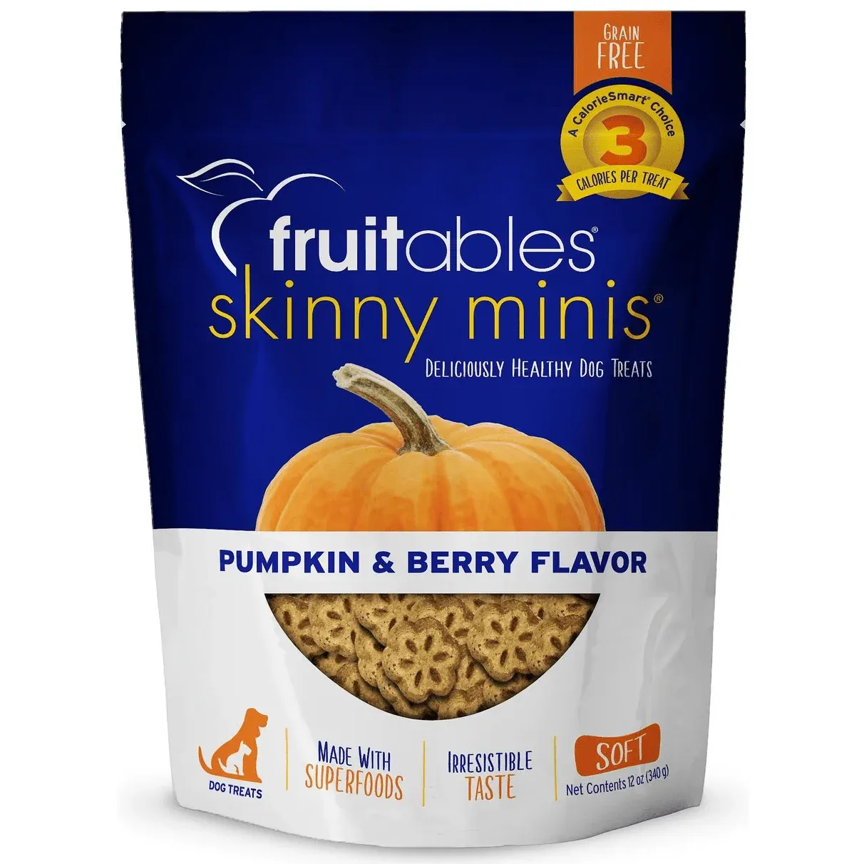 Dog Skinny Minis Pumpkin Berry Chewy Treats 340 g