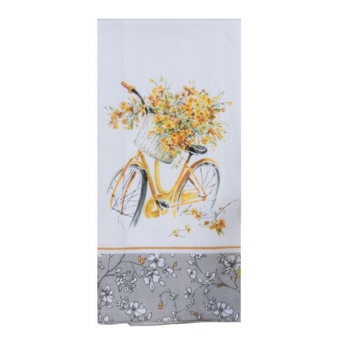 Sweet Home Yellow Bike Tea Towel