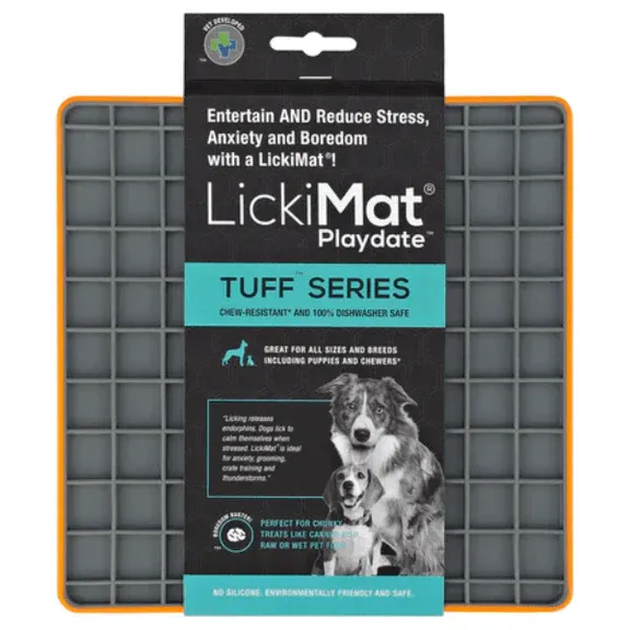 LickiMat Tuff Playdate Orange