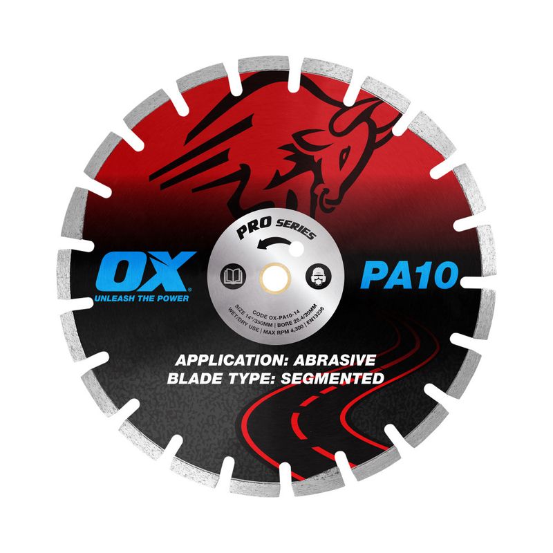 OX Professional PA10 14" Segmented Diamond Blade - Abravise OX Professional PA10 14" Segmented Diamond Blade - Abravise