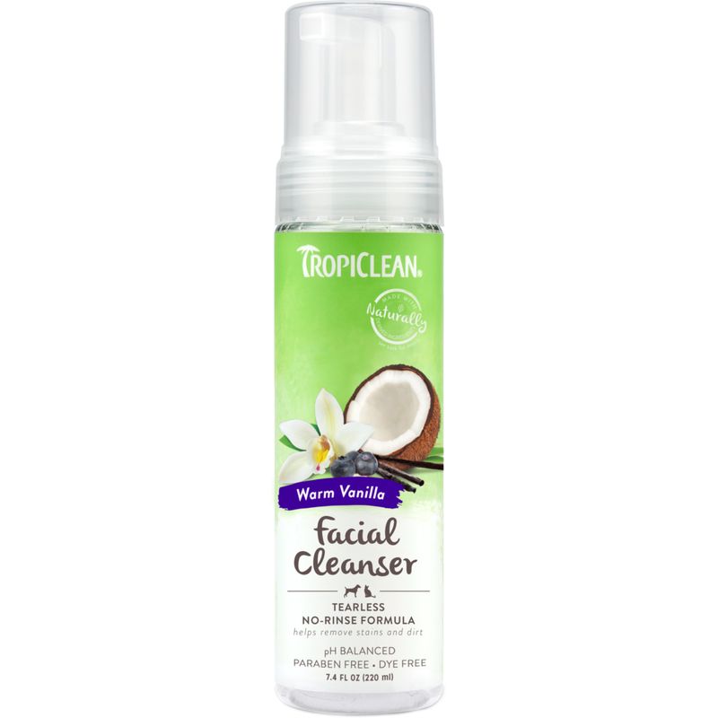 TropiClean Waterless Facial Cleanser Warm Vanilla - 7.4oz
