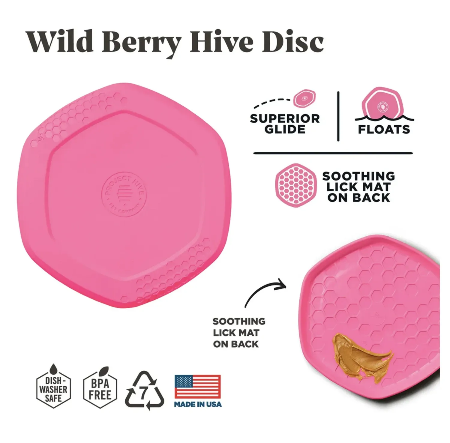 Project Hive Disc &amp; Lick Mat Wild Berry Scent