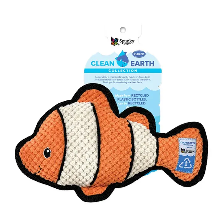 Spunky Pup Clean Earth Recycled Plush Clownfish