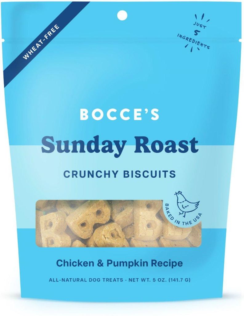 Bocce&#39;s Bakery Dog Crunchy Biscuits Sunday Roast 5oz