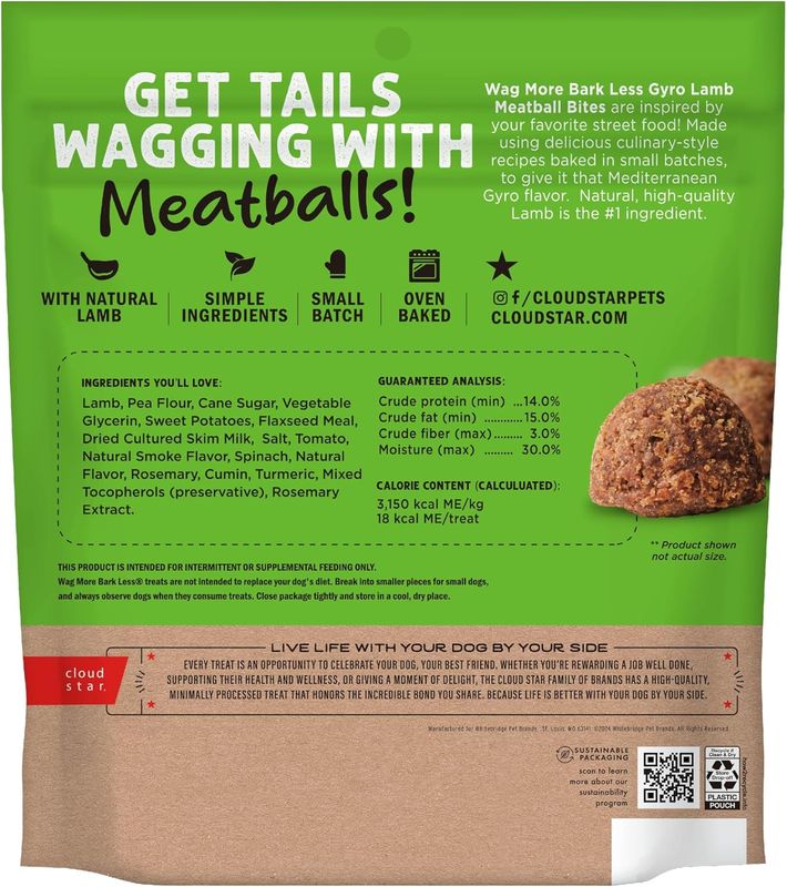 Cloud Star WMBL Dog GF Meatballs Lamb 14oz