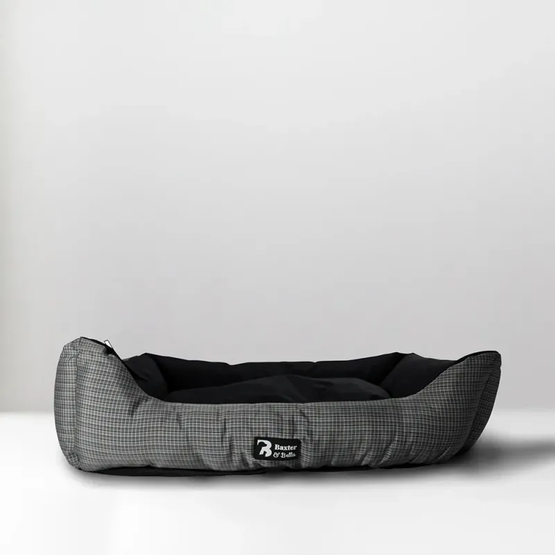 Baxter &amp; Bella Dog Bed Lounger Grey - Extra Large 35x28in