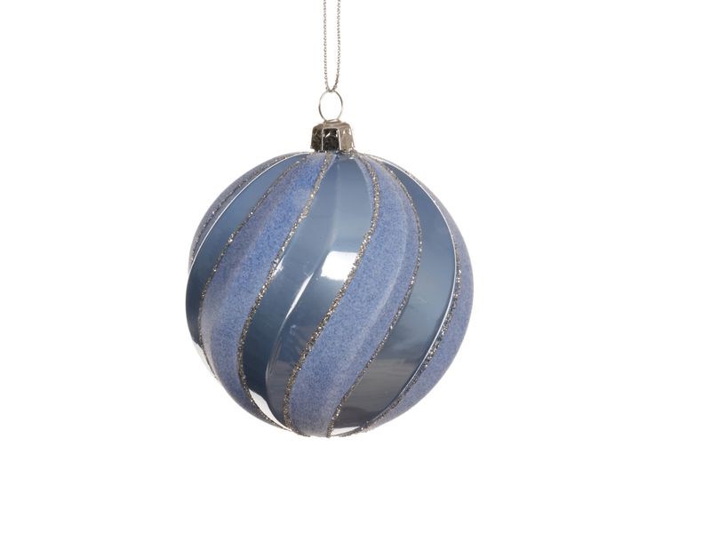 Xmas Ball Shatterproof Sky Blue 8cm