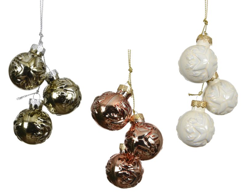 Xmas Ball 6cm Bundle of 3