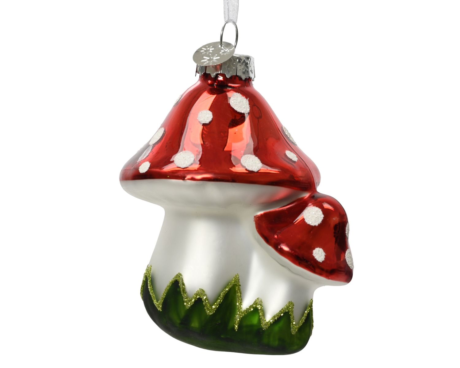 Xmas Hanger Mushroom Glass 7.5cm