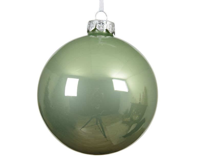 Xmas Ball Glass 8cm Matcha Green