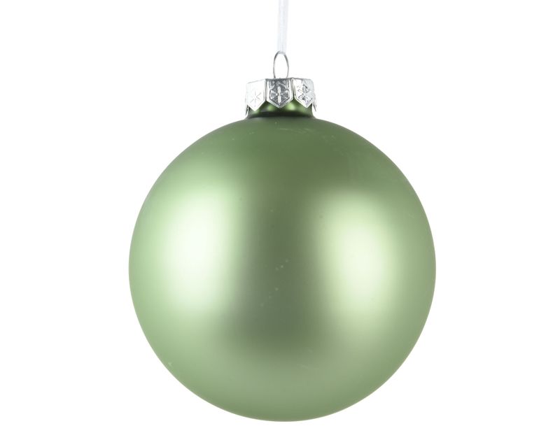 Xmas Ball Glass 8cm - Matcha Green