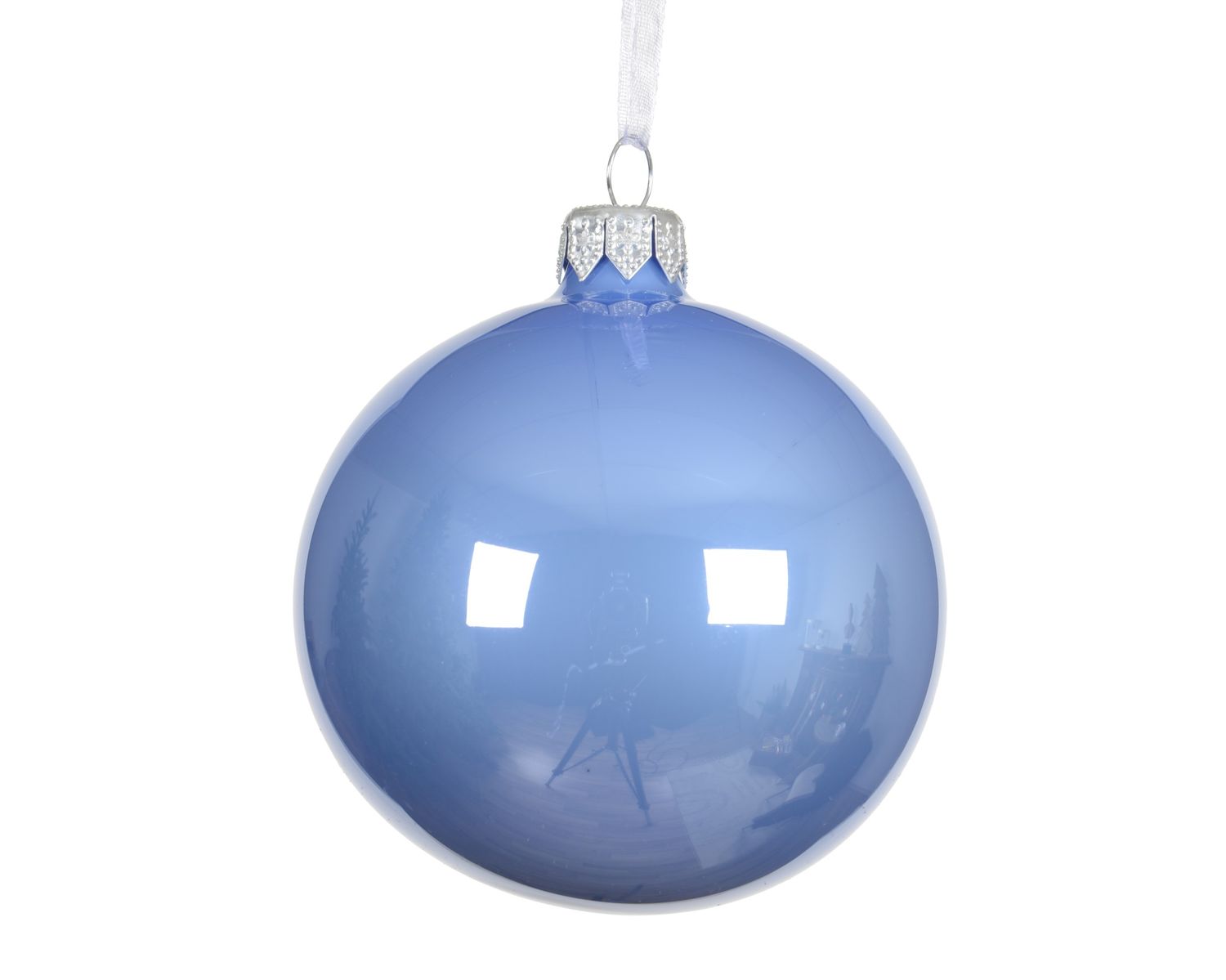 Xmas Ball Glass 6cm Sky Blue Xmas Ball Glass 6cm Sky Blue
