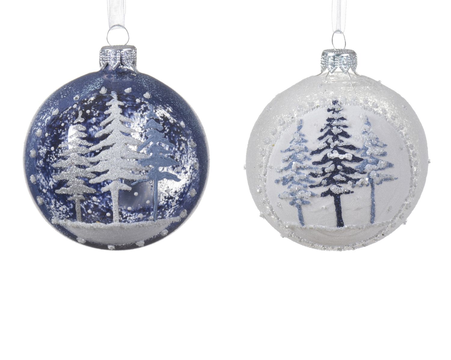 Xmas Ball Glass 8cm Tree
