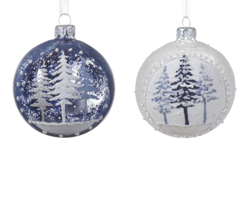 Xmas Ball Glass 8cm Tree