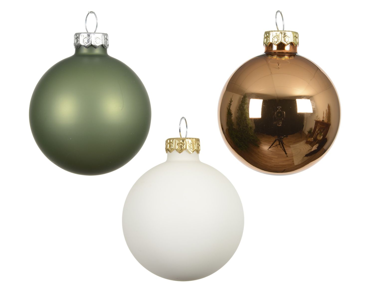 Xmas Balls Glass 6cm Tube Set of 20 