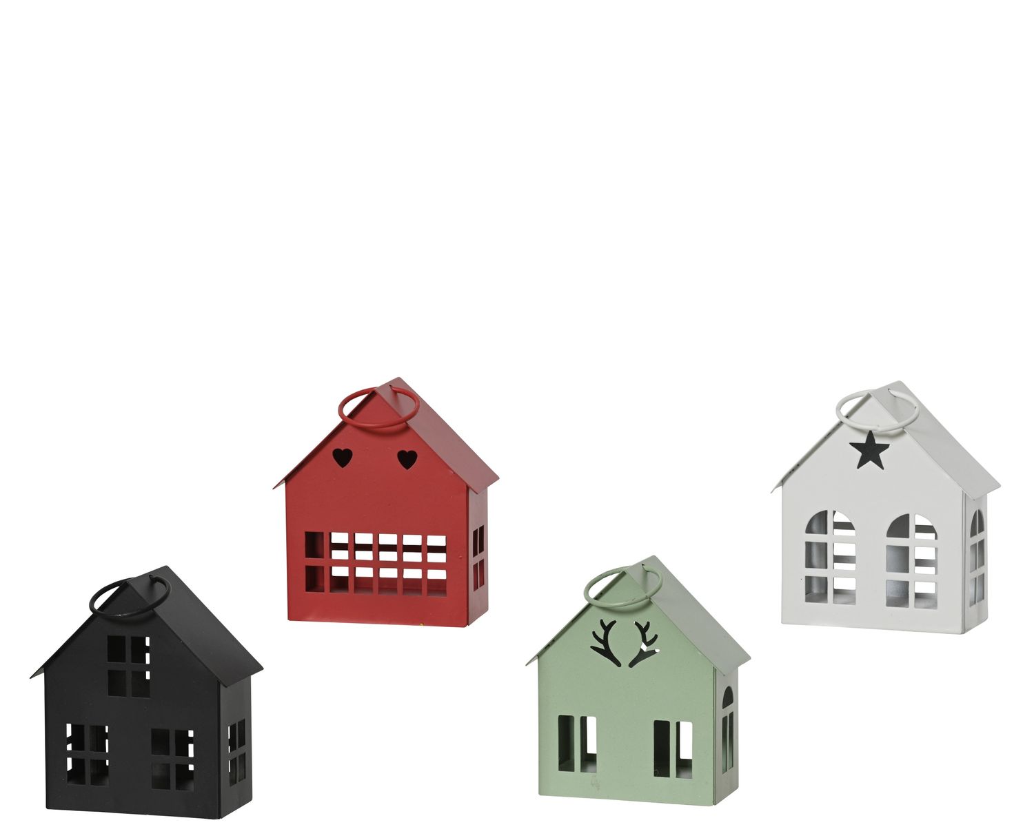 Metal House 8cm - 4 Assorted