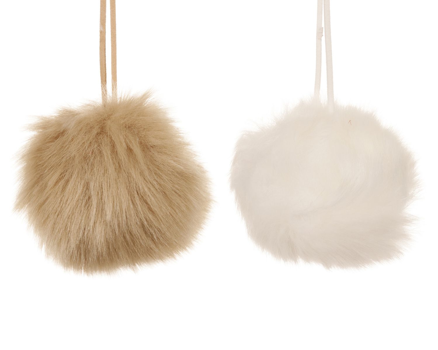 Xmas Ball Faux Fur 8cm