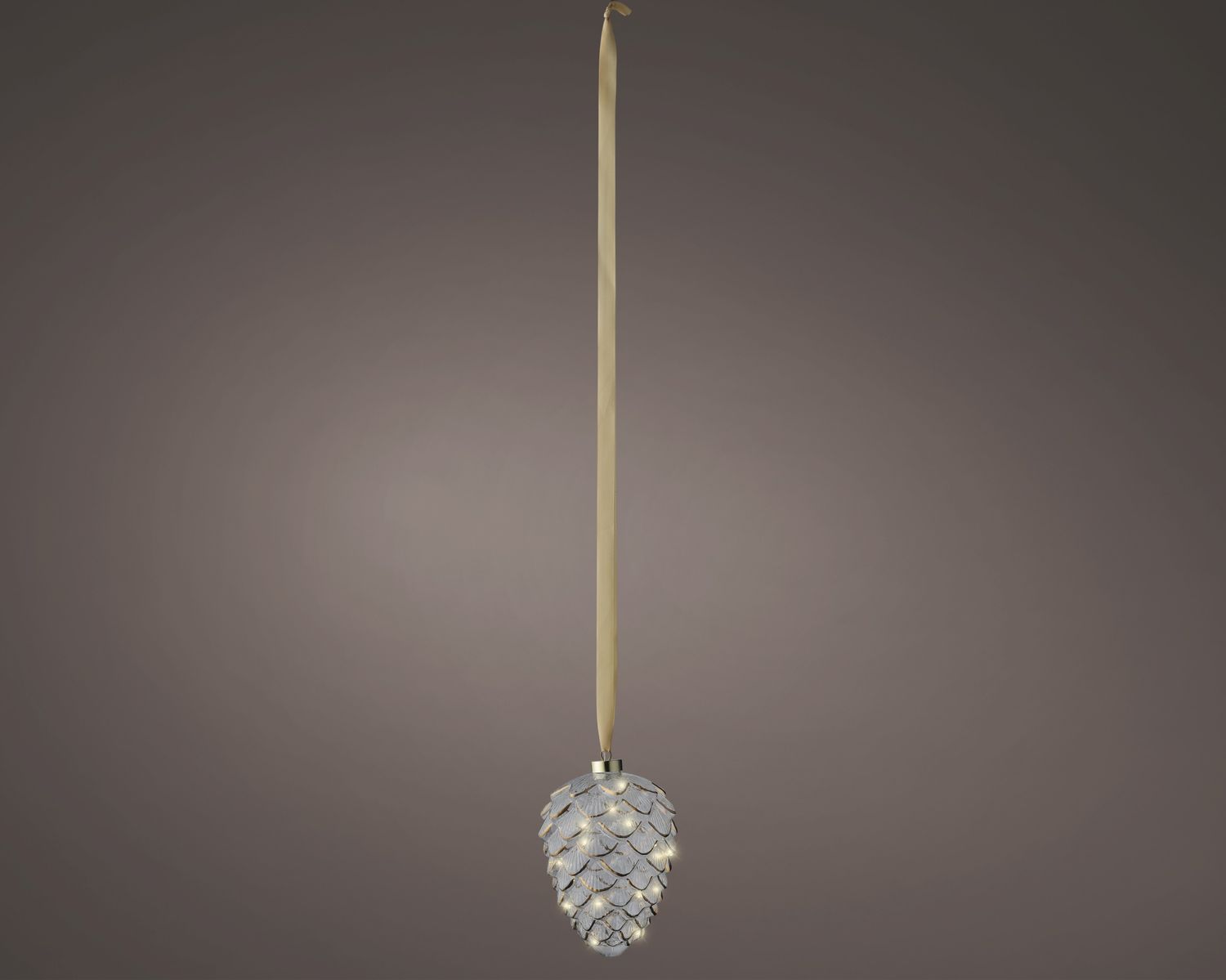 Micro LED Pinecone Clear 15cm Steady Indoor - Warm White