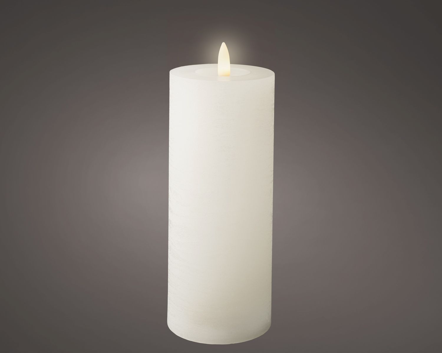 LED Wick Candle Wax 19cm Indoor Flame Effect - White