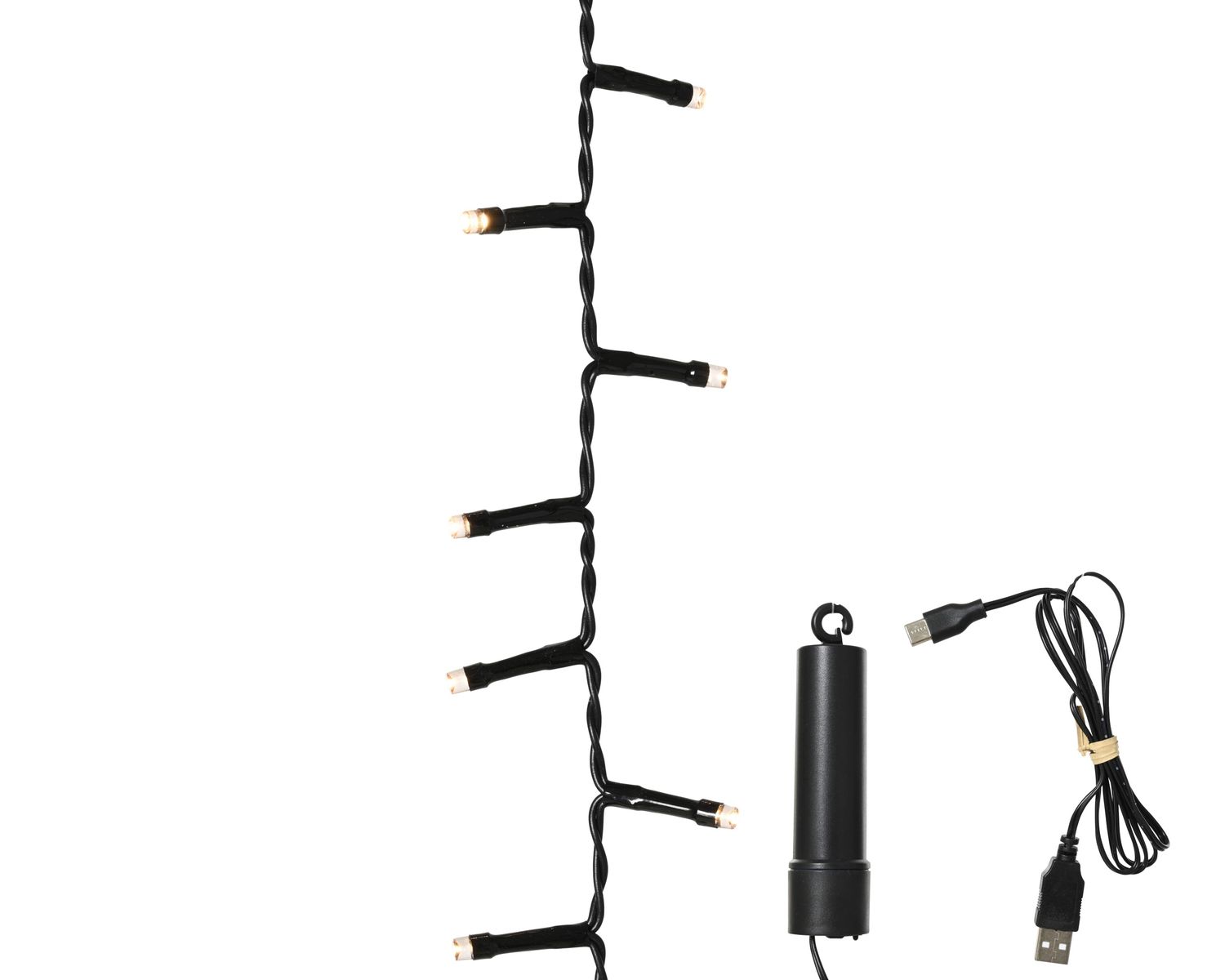 LED Rechargeable Lights 400cm 8 Function Twinkle Effect Outdoor - Warm White