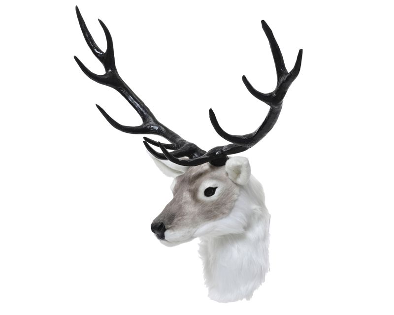Deer Head 55cm Beige