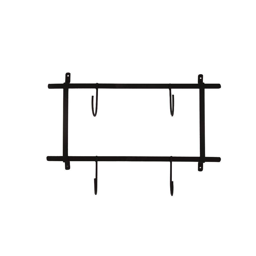 Coat Rack Metal - Black - 38x7.5x22.5cm Coat Rack Metal - Black - 38x7.5x22.5cm