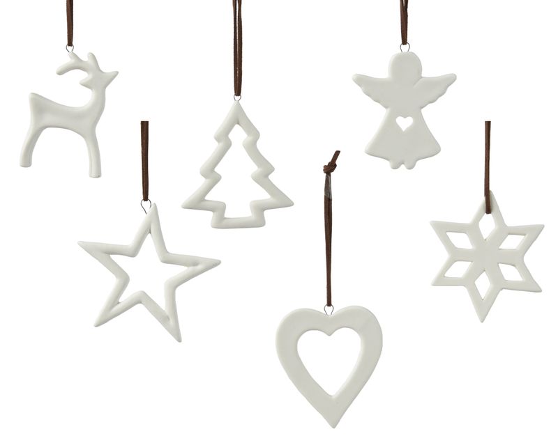 Xmas Hanger Porcelain 9.5cm