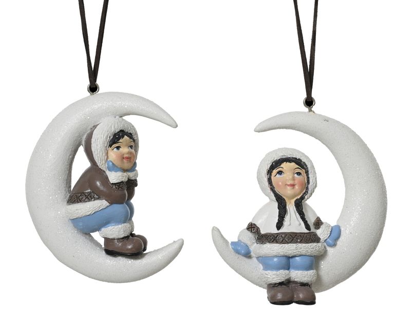 Xmas Hanger Arctic Moon 10cm
