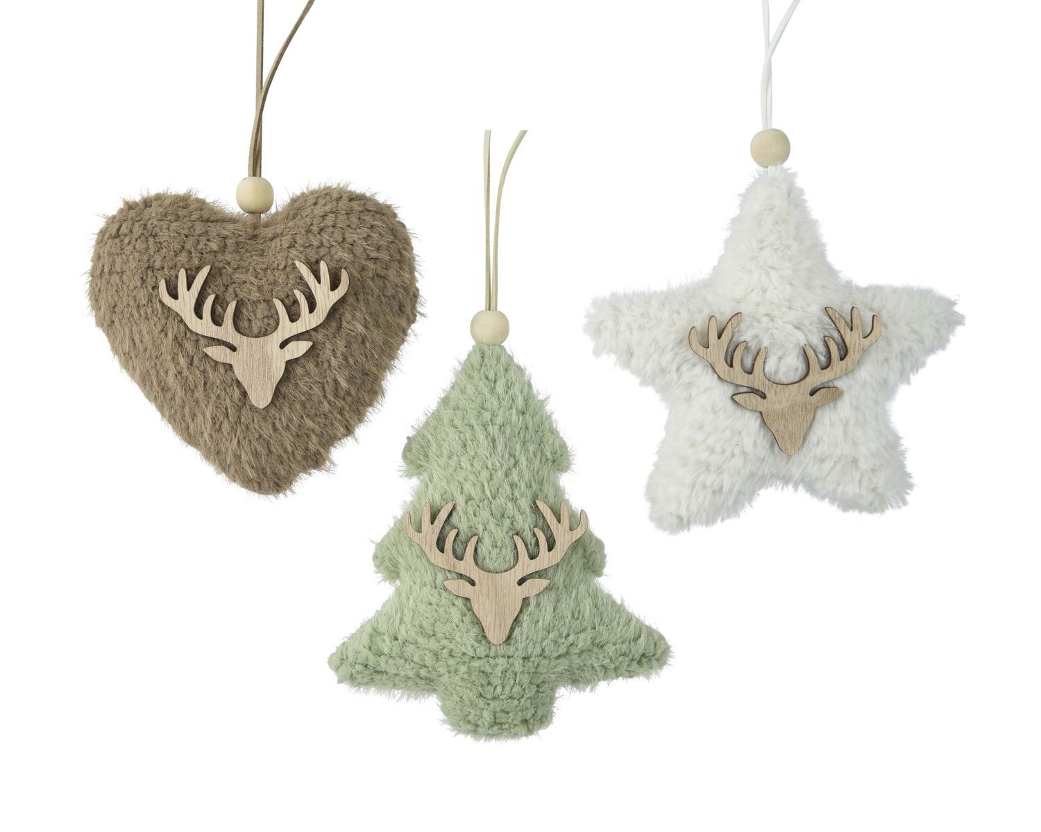 Xmas Hanger Faux Fur Deer