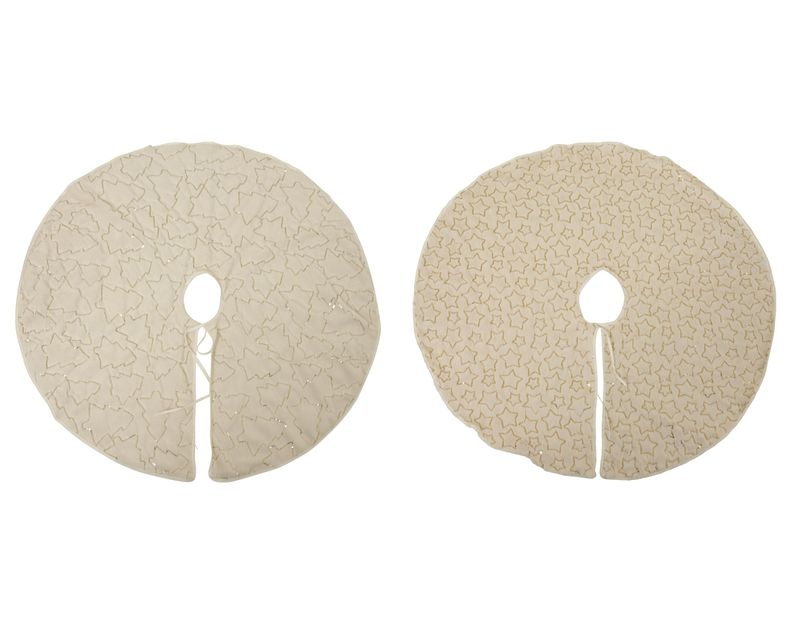 Tree Skirt Polyester 90cm - 2 Assorted