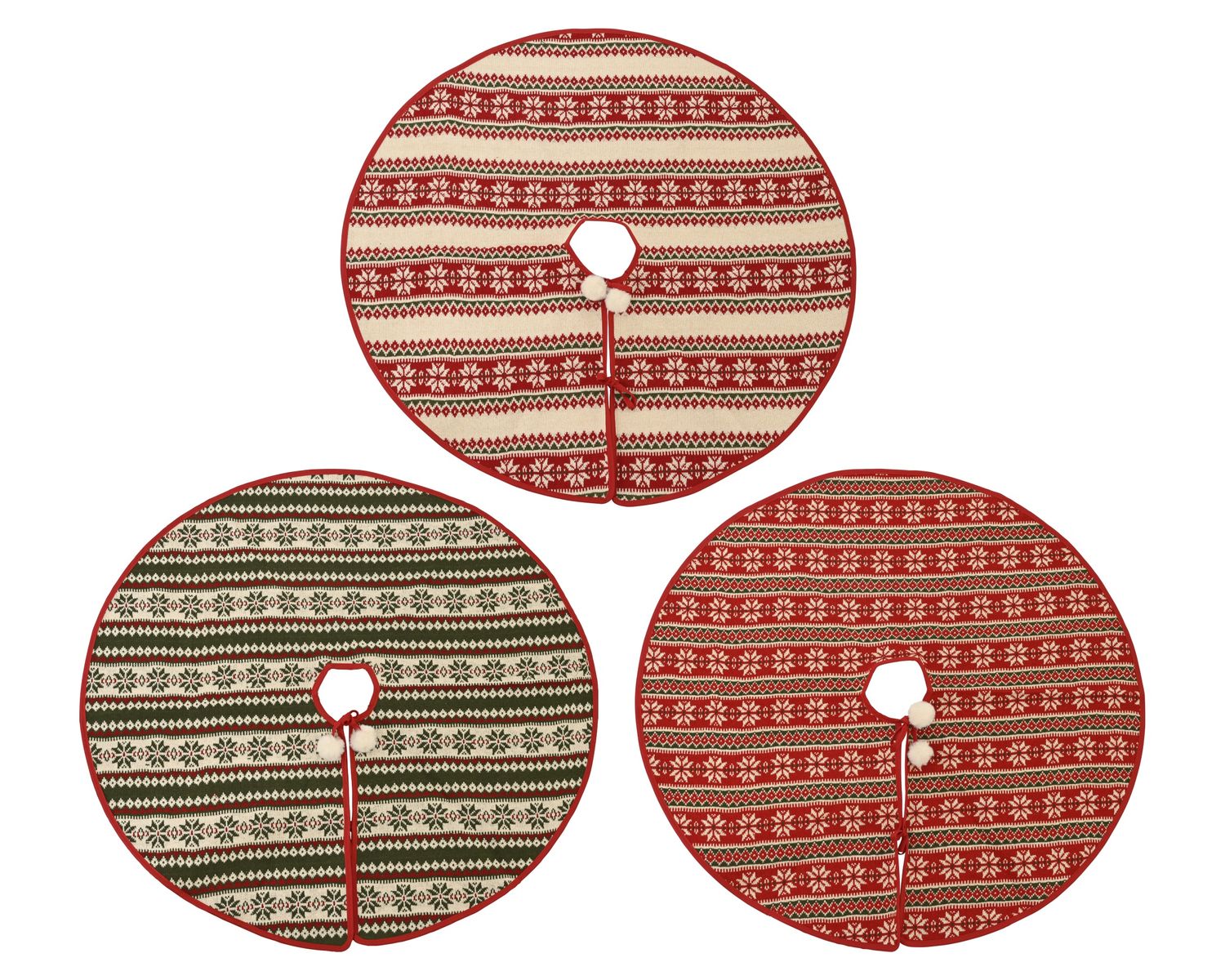 Tree Skirt 90cm 3 Assorted