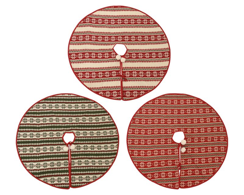 Tree Skirt 90cm 3 Assorted