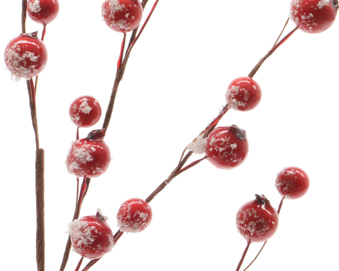 Spray Foam Snow Red Berries 55cm