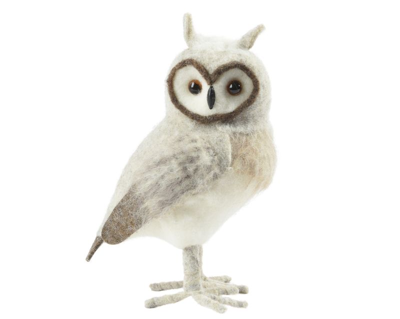 Owl Wool On Foot 25cm