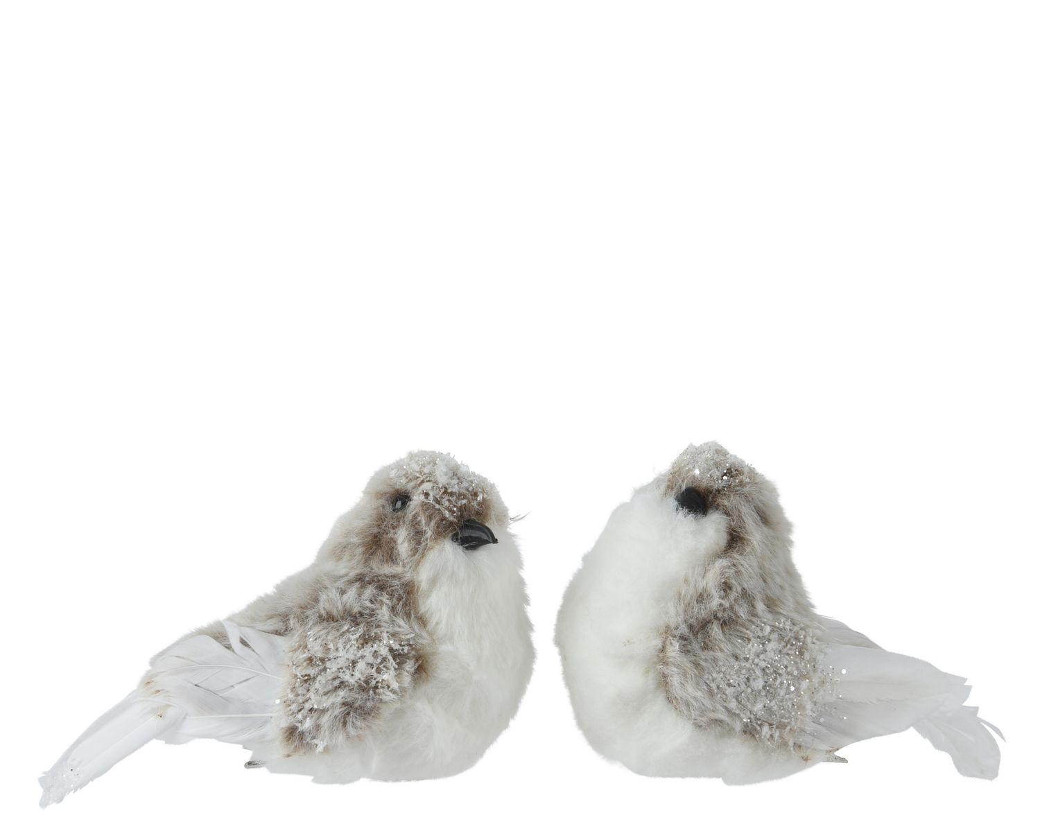 Bird Artificial Fur On Clip 2 Assorted