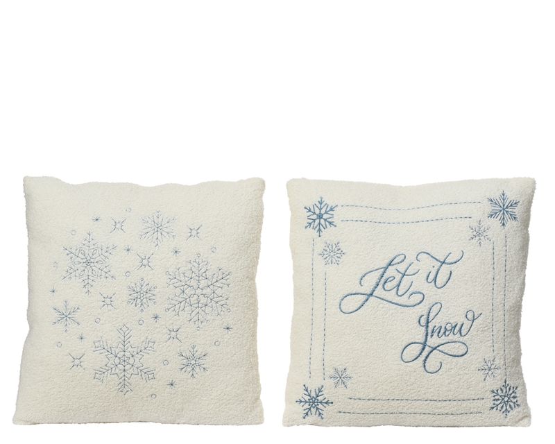 Xmas Cushion 45x45cm Blue White