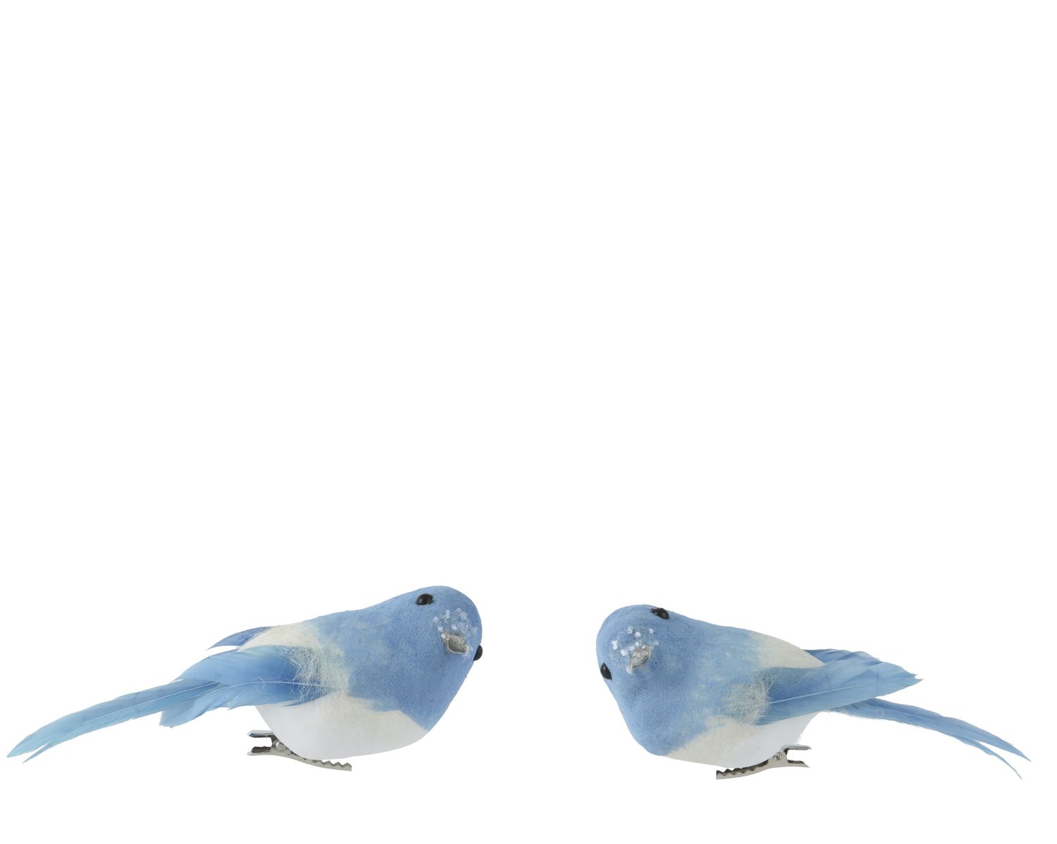 Bird Sky Blue On Clip 10cm - 2 Assorted