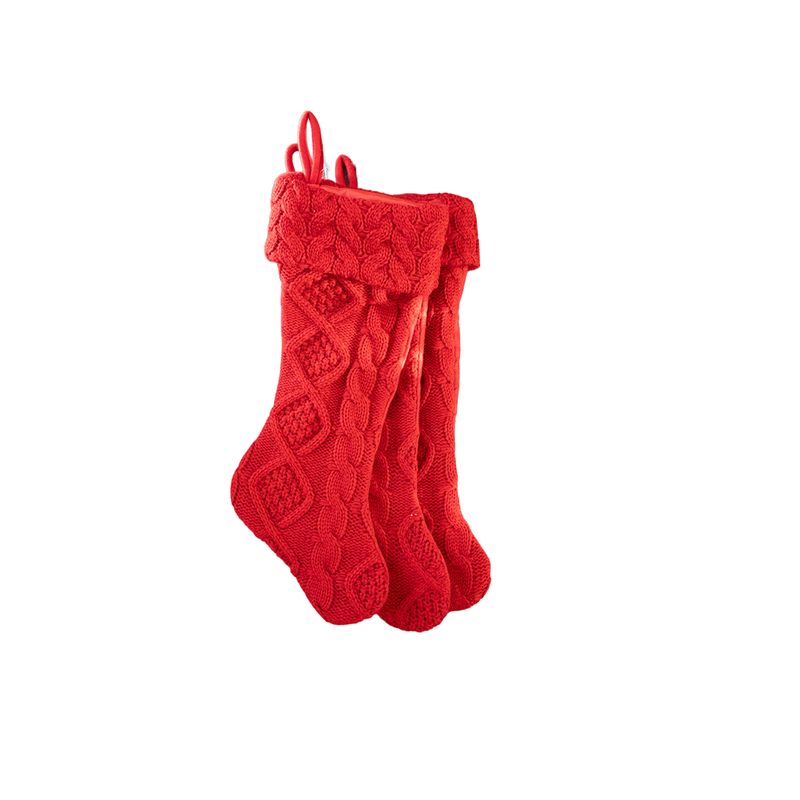 Stocking - Cable Knit Red 21.5&quot;