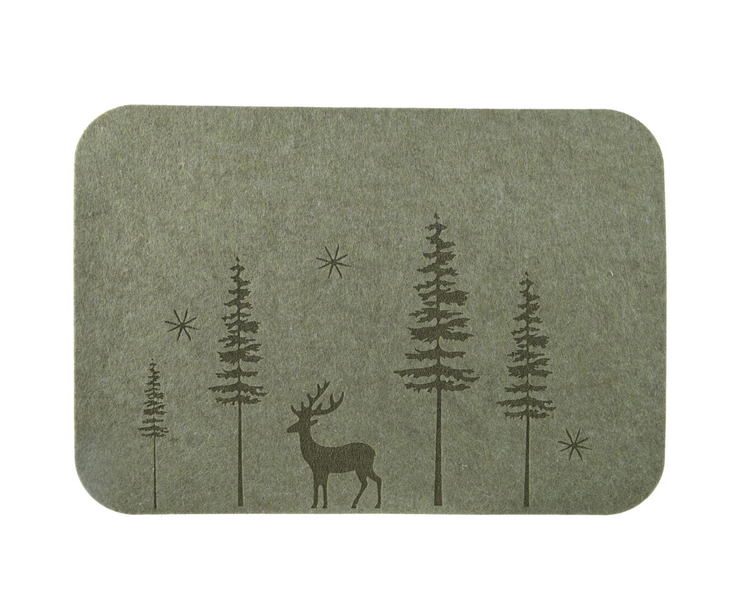 Xmas Placemat Felt Green 40x28cm
