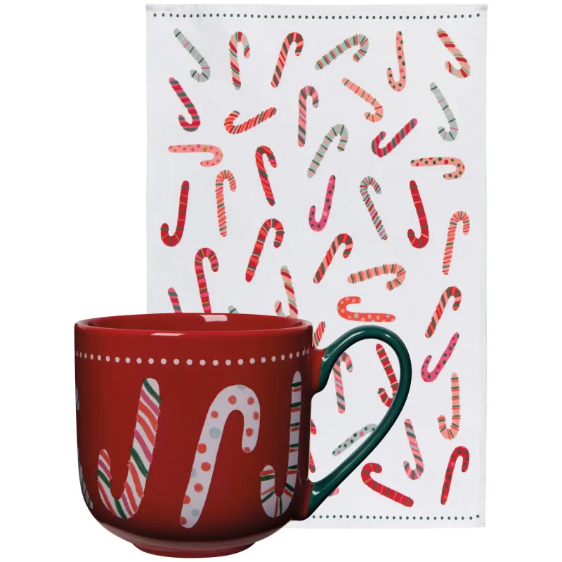 Danica - Mug and Dishtowel Set Merry Mints