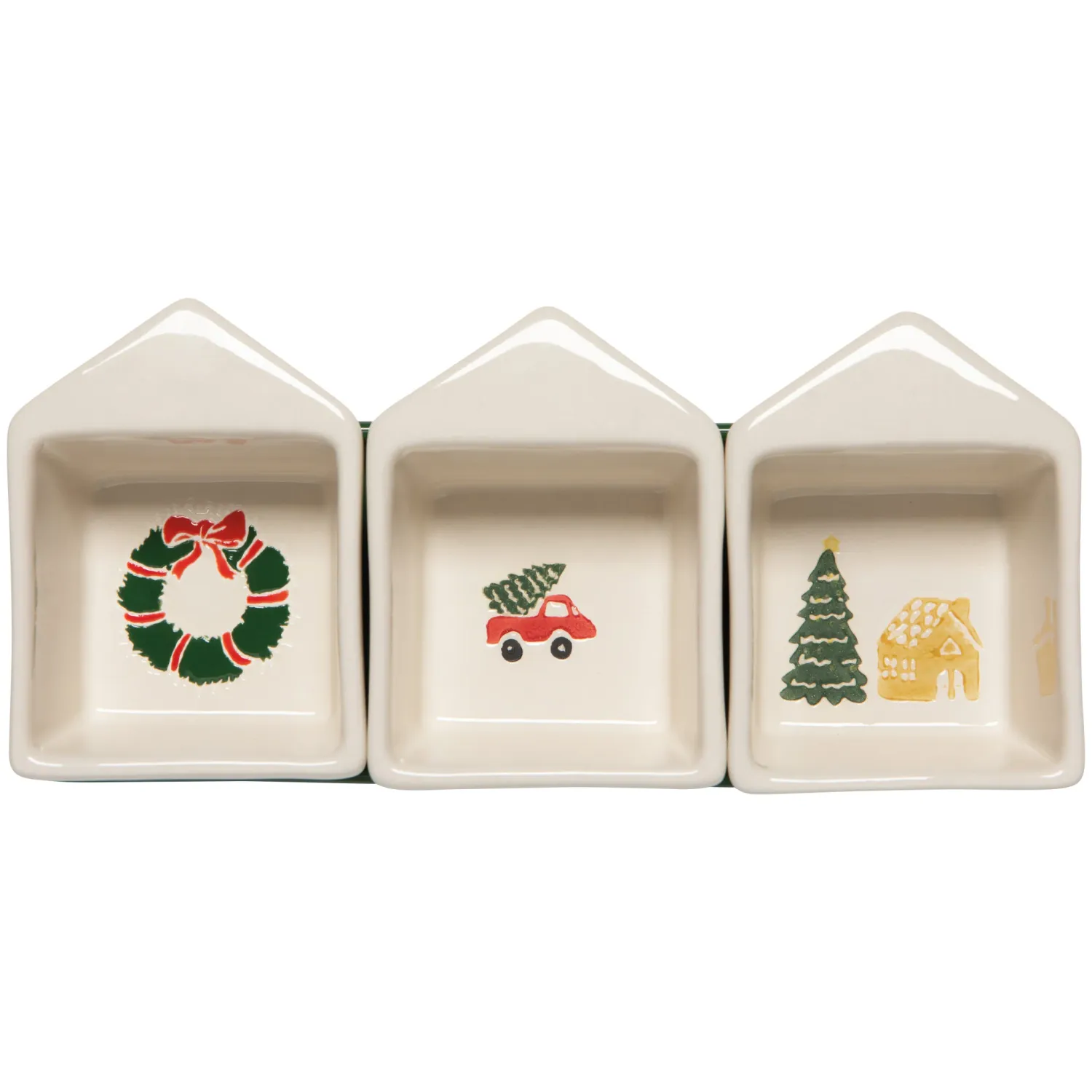 Danica - Set of 3 Dip Dishes with Tray Glitzmas